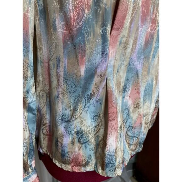 Adolfo Esprit suit mock neck blouse vintage 1980s pink - Picture 8 of 16